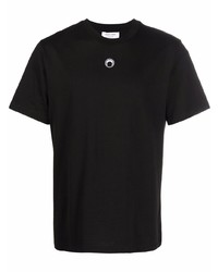 schwarzes T-Shirt mit einem Rundhalsausschnitt von Marine Serre