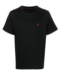 schwarzes T-Shirt mit einem Rundhalsausschnitt von Marine Serre