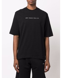 schwarzes T-Shirt mit einem Rundhalsausschnitt von Off-White