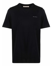 schwarzes T-Shirt mit einem Rundhalsausschnitt von Marni