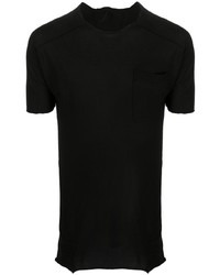 schwarzes T-Shirt mit einem Rundhalsausschnitt von Masnada
