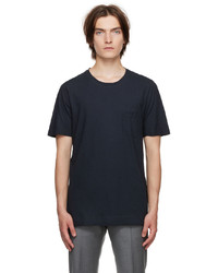 schwarzes T-Shirt mit einem Rundhalsausschnitt von Massimo Alba