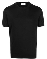 schwarzes T-Shirt mit einem Rundhalsausschnitt von Mauro Ottaviani