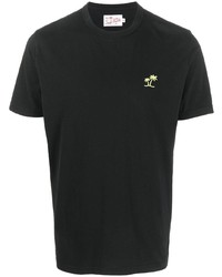 schwarzes T-Shirt mit einem Rundhalsausschnitt von MC2 Saint Barth