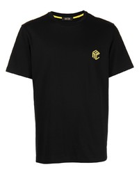 schwarzes T-Shirt mit einem Rundhalsausschnitt von MCM