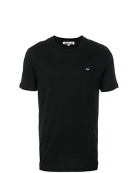 schwarzes T-Shirt mit einem Rundhalsausschnitt von McQ Alexander McQueen