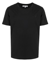 schwarzes T-Shirt mit einem Rundhalsausschnitt von McQ Swallow
