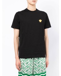 schwarzes T-Shirt mit einem Rundhalsausschnitt von Versace