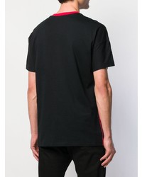 schwarzes T-Shirt mit einem Rundhalsausschnitt von Versace Collection