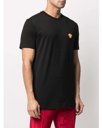 schwarzes T-Shirt mit einem Rundhalsausschnitt von Versace