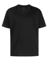 schwarzes T-Shirt mit einem Rundhalsausschnitt von Meta Campania Collective