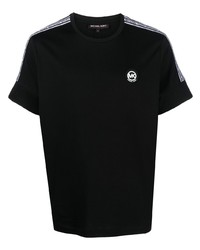 schwarzes T-Shirt mit einem Rundhalsausschnitt von Michael Kors