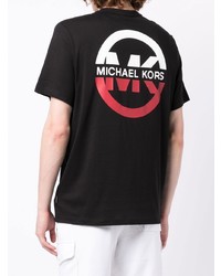 schwarzes T-Shirt mit einem Rundhalsausschnitt von Michael Kors