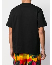 schwarzes T-Shirt mit einem Rundhalsausschnitt von MSGM