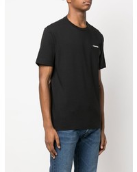 schwarzes T-Shirt mit einem Rundhalsausschnitt von Calvin Klein