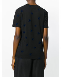 schwarzes T-Shirt mit einem Rundhalsausschnitt von McQ Alexander McQueen