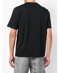 schwarzes T-Shirt mit einem Rundhalsausschnitt von MSGM