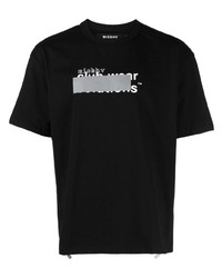 schwarzes T-Shirt mit einem Rundhalsausschnitt von Misbhv