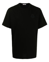 schwarzes T-Shirt mit einem Rundhalsausschnitt von Moncler