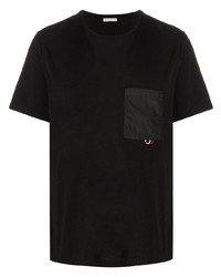 schwarzes T-Shirt mit einem Rundhalsausschnitt von Moncler