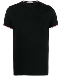 schwarzes T-Shirt mit einem Rundhalsausschnitt von Moncler