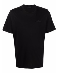 schwarzes T-Shirt mit einem Rundhalsausschnitt von Moncler