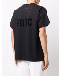 schwarzes T-Shirt mit einem Rundhalsausschnitt von Fear Of God