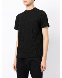 schwarzes T-Shirt mit einem Rundhalsausschnitt von Emporio Armani