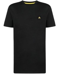 schwarzes T-Shirt mit einem Rundhalsausschnitt von Moose Knuckles