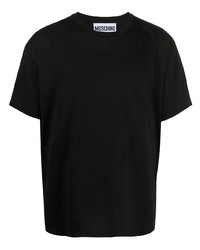 schwarzes T-Shirt mit einem Rundhalsausschnitt von Moschino