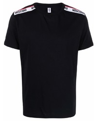 schwarzes T-Shirt mit einem Rundhalsausschnitt von Moschino