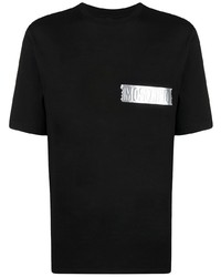 schwarzes T-Shirt mit einem Rundhalsausschnitt von Moschino