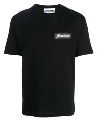 schwarzes T-Shirt mit einem Rundhalsausschnitt von Moschino