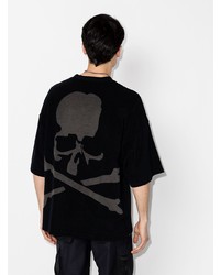 schwarzes T-Shirt mit einem Rundhalsausschnitt von Mastermind Japan