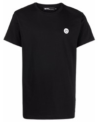 schwarzes T-Shirt mit einem Rundhalsausschnitt von MTL STUDIO