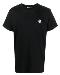 schwarzes T-Shirt mit einem Rundhalsausschnitt von MTL STUDIO