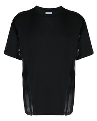 schwarzes T-Shirt mit einem Rundhalsausschnitt von Mugler