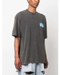 schwarzes T-Shirt mit einem Rundhalsausschnitt von Vetements