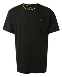 schwarzes T-Shirt mit einem Rundhalsausschnitt von N°21