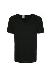 schwarzes T-Shirt mit einem Rundhalsausschnitt von N. Hoolywood