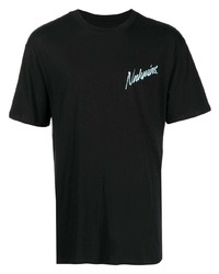 schwarzes T-Shirt mit einem Rundhalsausschnitt von Nahmias