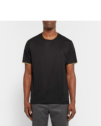 schwarzes T-Shirt mit einem Rundhalsausschnitt von Calvin Klein Collection