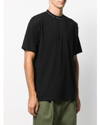 schwarzes T-Shirt mit einem Rundhalsausschnitt von Acne Studios