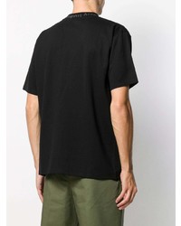 schwarzes T-Shirt mit einem Rundhalsausschnitt von Acne Studios