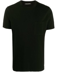 schwarzes T-Shirt mit einem Rundhalsausschnitt von Neil Barrett
