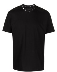 schwarzes T-Shirt mit einem Rundhalsausschnitt von Neil Barrett