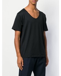 schwarzes T-Shirt mit einem Rundhalsausschnitt von Acne Studios