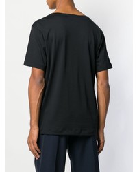 schwarzes T-Shirt mit einem Rundhalsausschnitt von Acne Studios