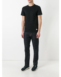 schwarzes T-Shirt mit einem Rundhalsausschnitt von Norse Projects