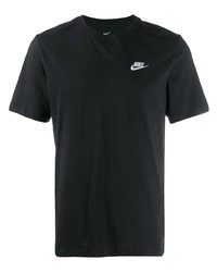 schwarzes T-Shirt mit einem Rundhalsausschnitt von Nike